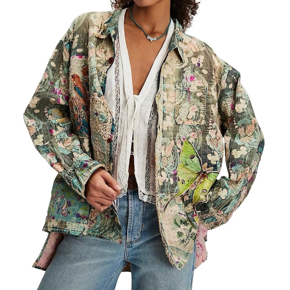 MAGNOLIA PEARL Waterlily Adison Workshirt Shacket One Size New with Tag SOO - Picture 3 of 16